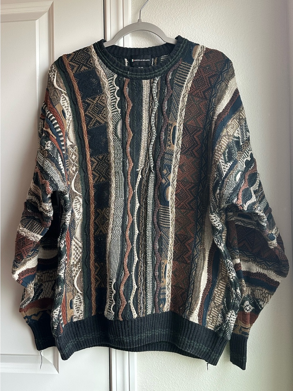 Vintage 90s 3D Knit Sweater